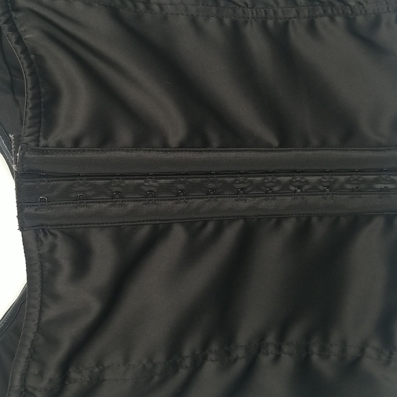 Fashion Nova Black Satin Bustier Corset Hook & Eye Back Closure Sz:M Whimsigoth - Picture 6 of 7
